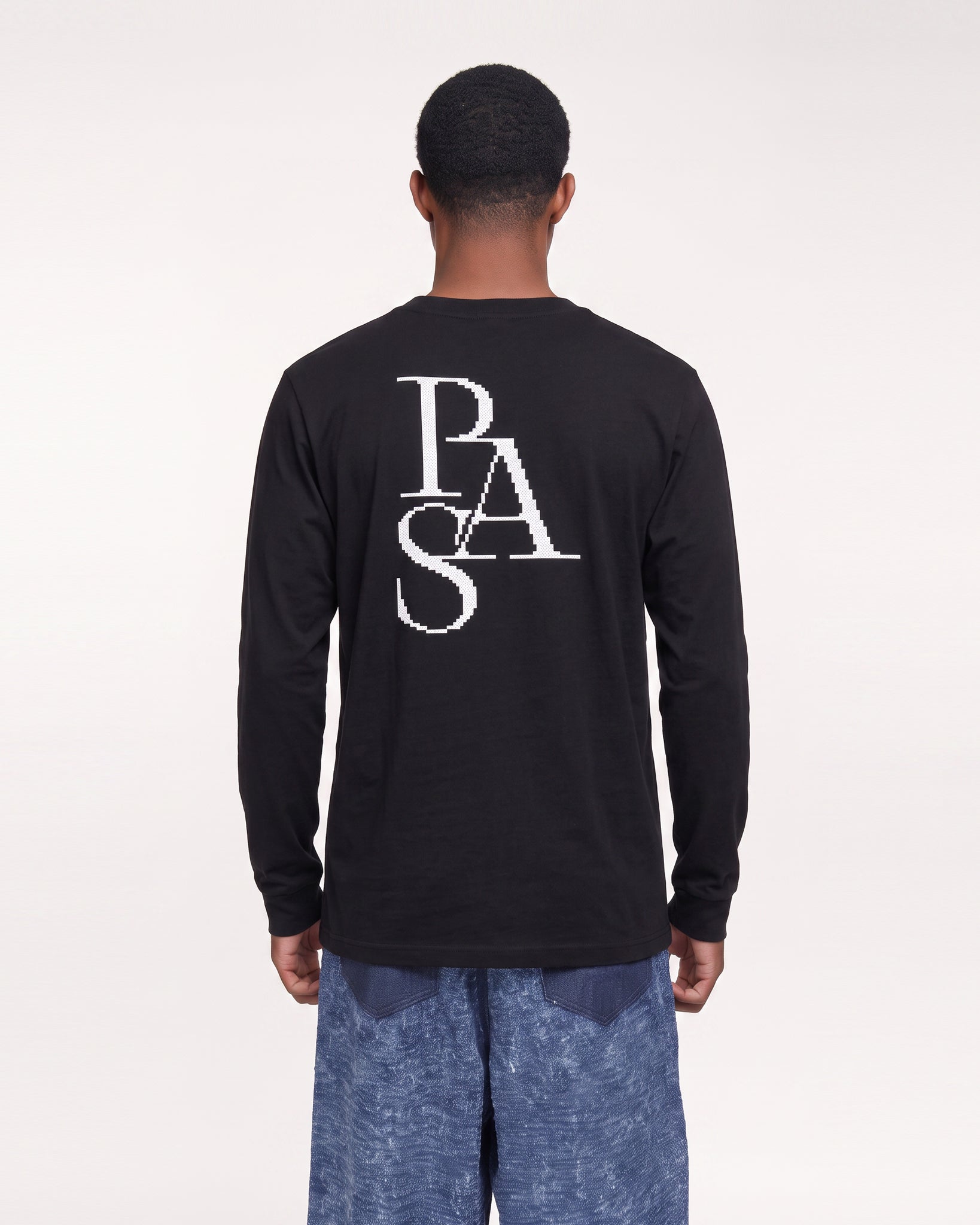 Cross Crewneck L/S Tee Shirt Regular (Black)