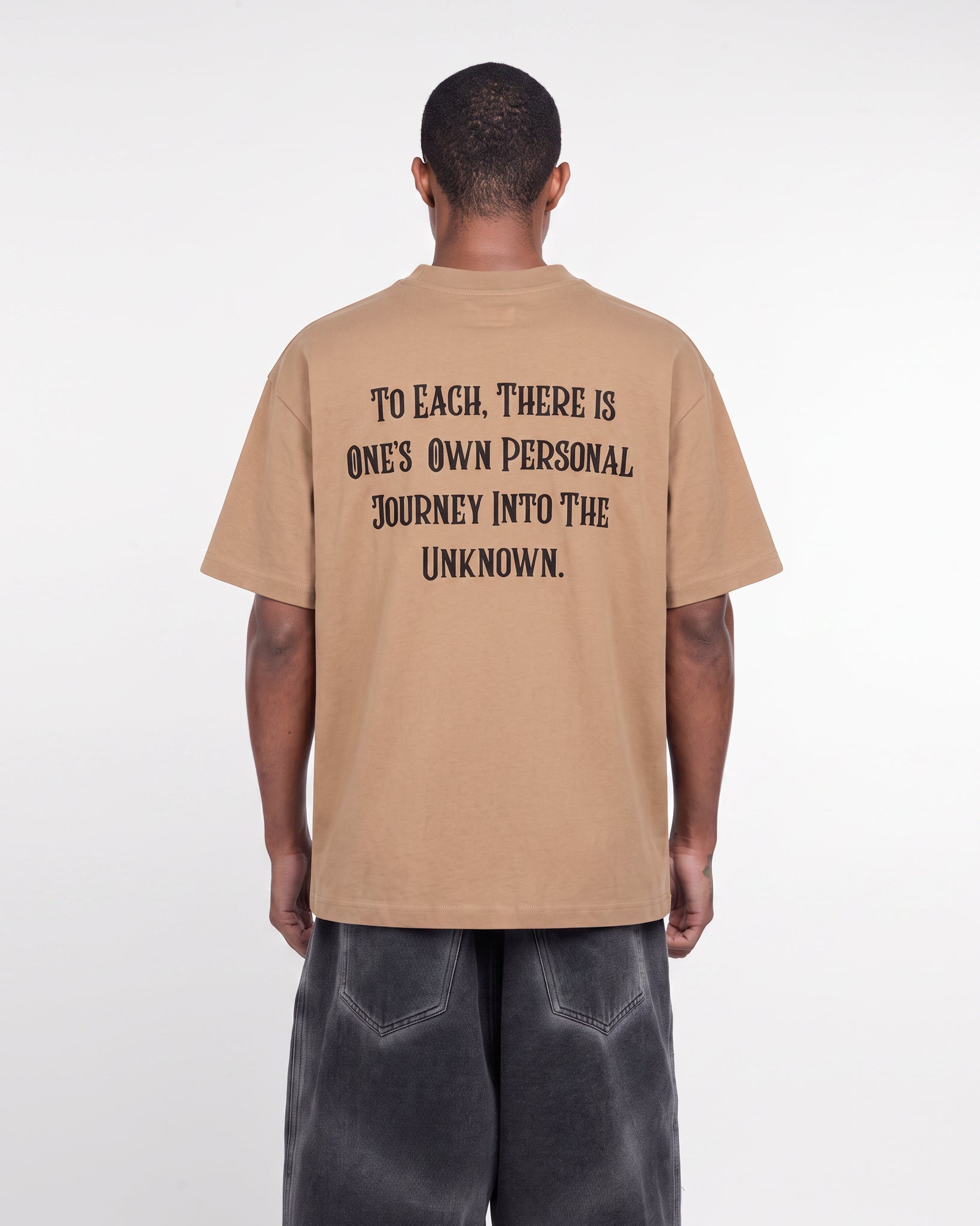 Terra Incognita Embroidered Tee Shirt (Camel)