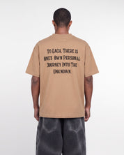 Terra Incognita Embroidered Tee Shirt (Camel)