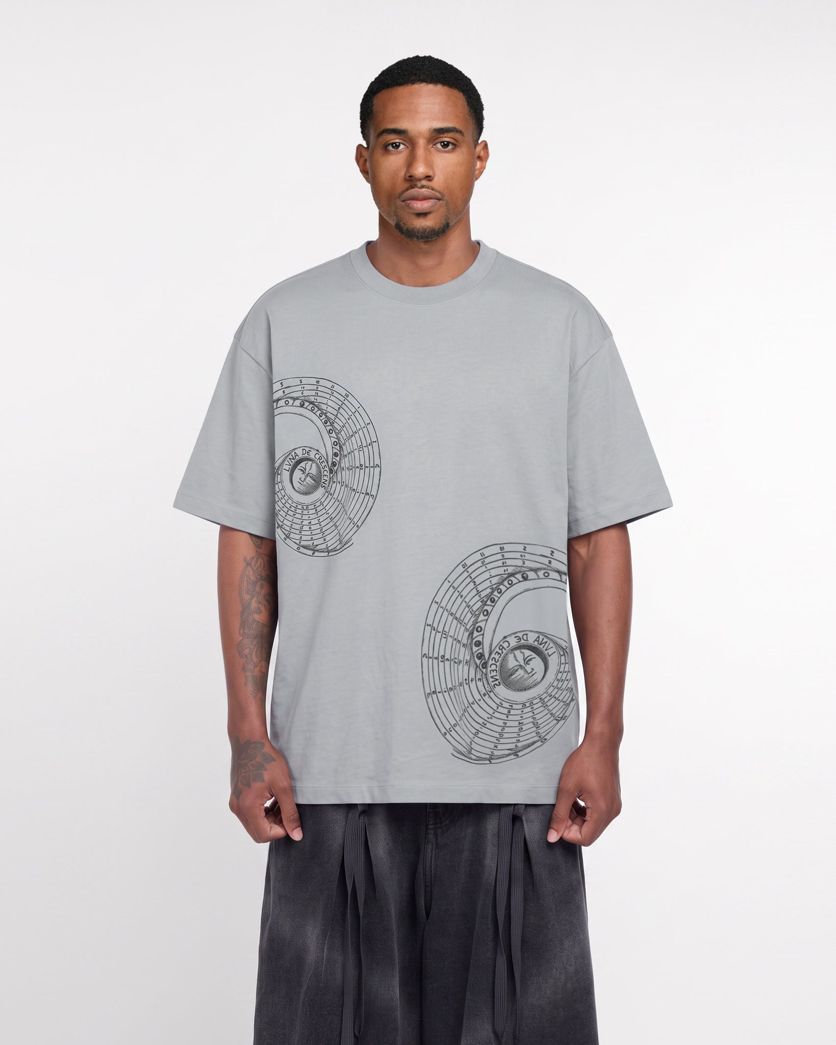 Moon Phases Tee Shirt (Graphite)