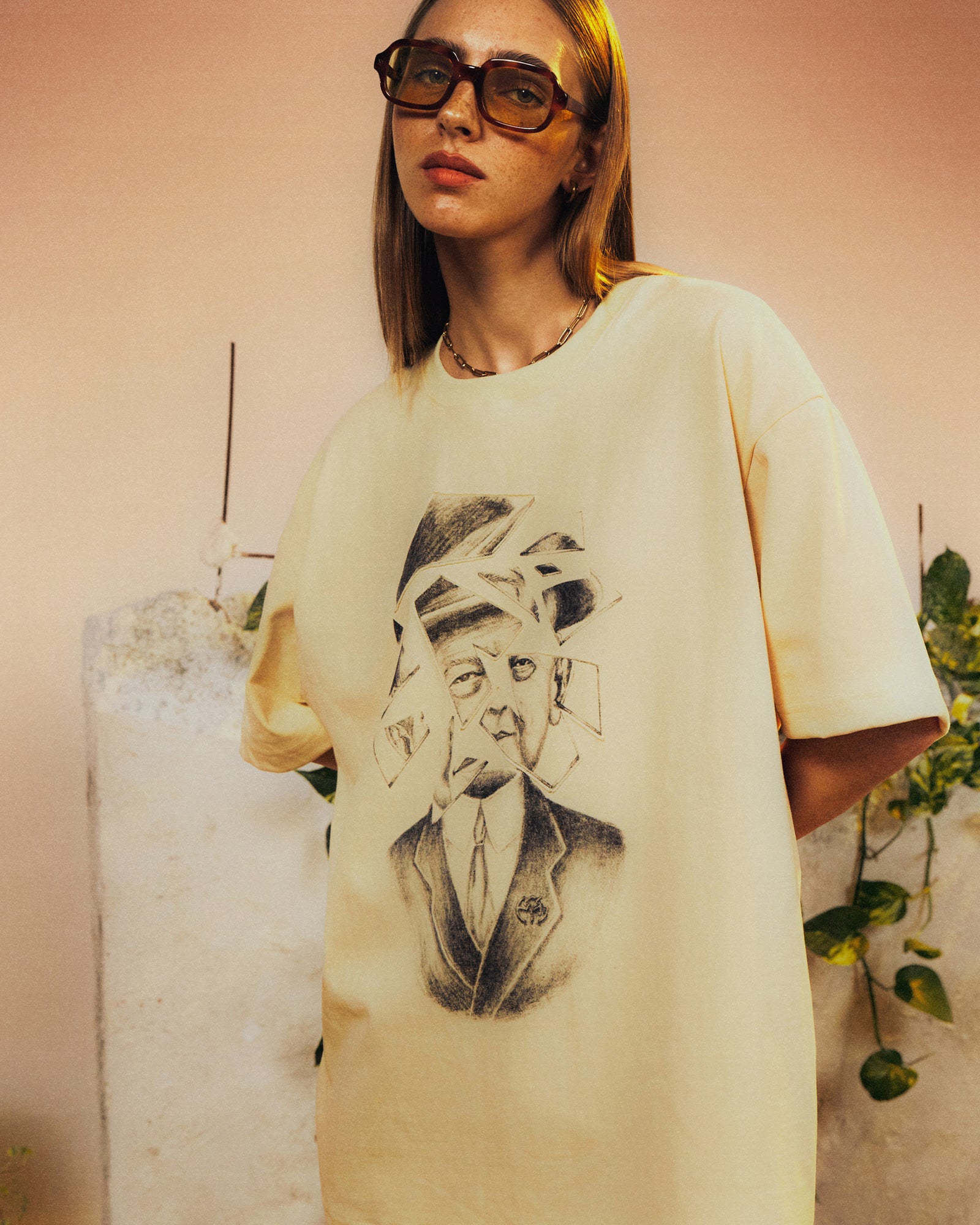 Magritte Tee Shirt (Cream)
