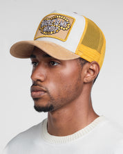 Where Is My Mind Trucker Hat (Grey/Yellow)