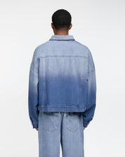 Hand-Embroidered Distressed Denim Jacket