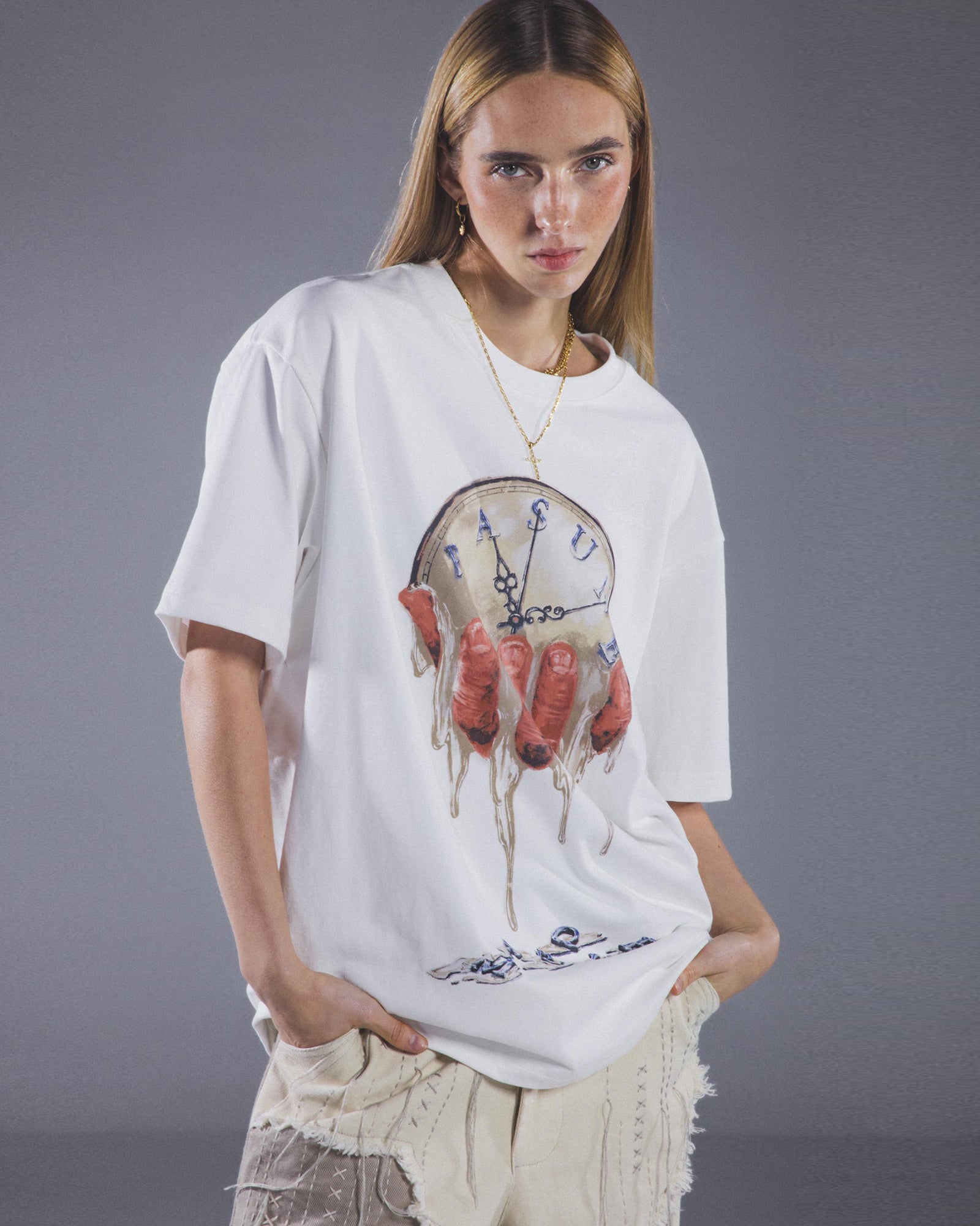 Fleeting Time Tee Shirt (White)