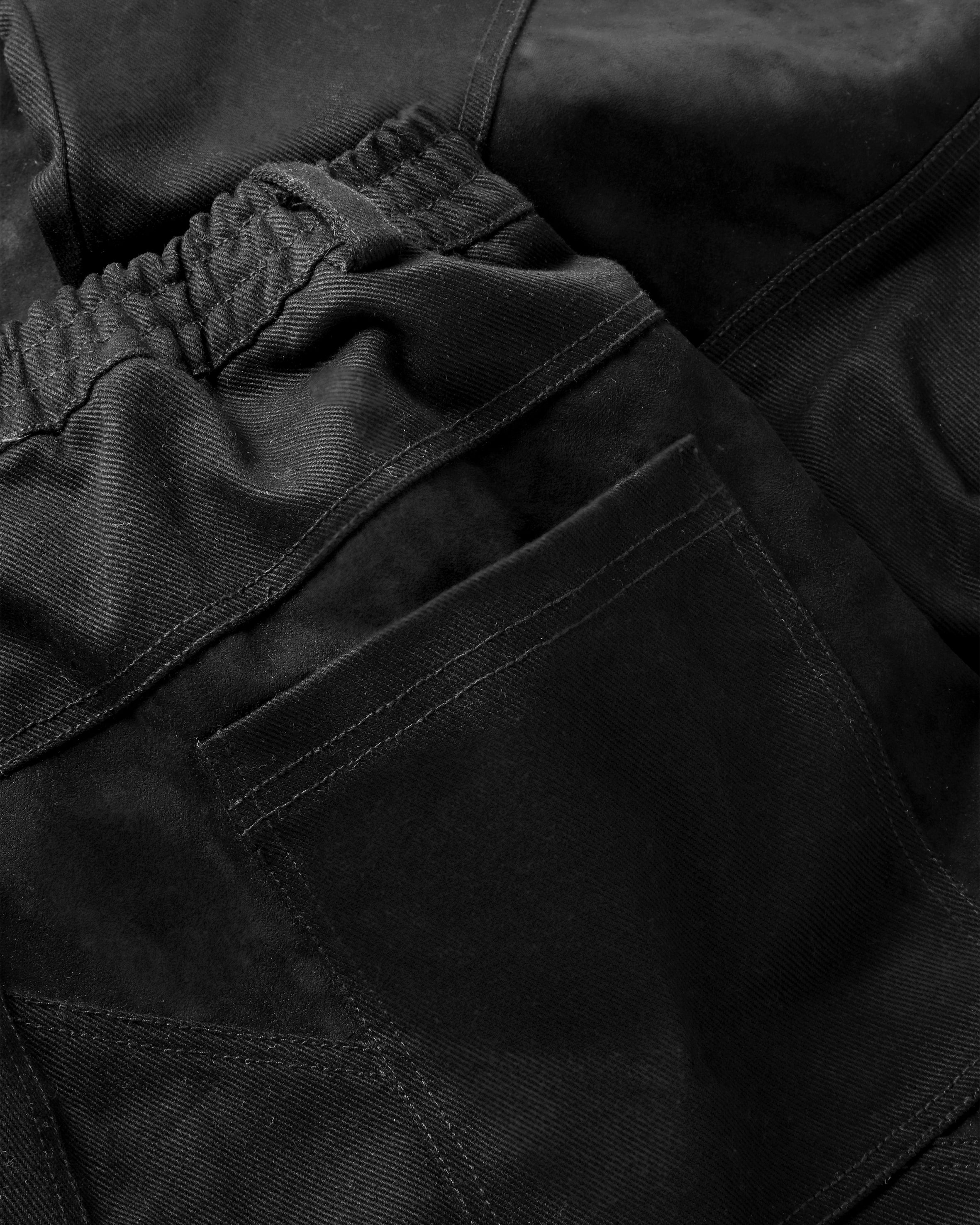 Suede Denim Trousers (Black)