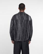 Marbled Cloth Long Sleeve Shirt (Grey / Multi)