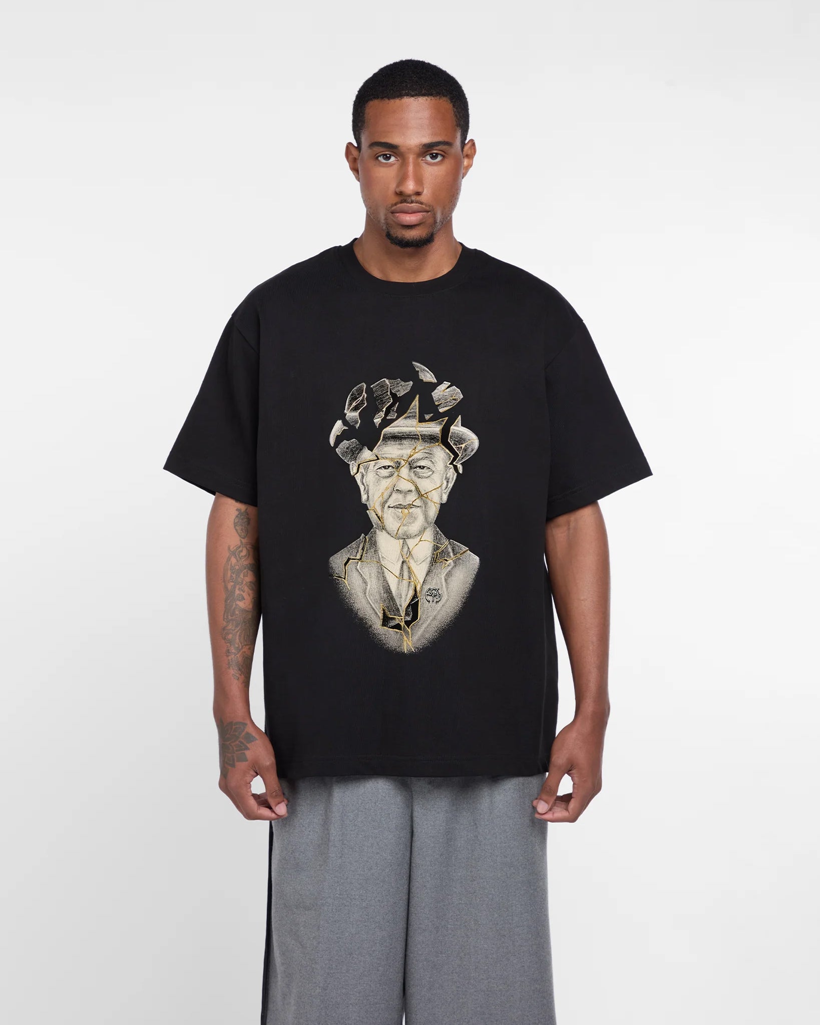 Magritte Foil Tee Shirt (Black)