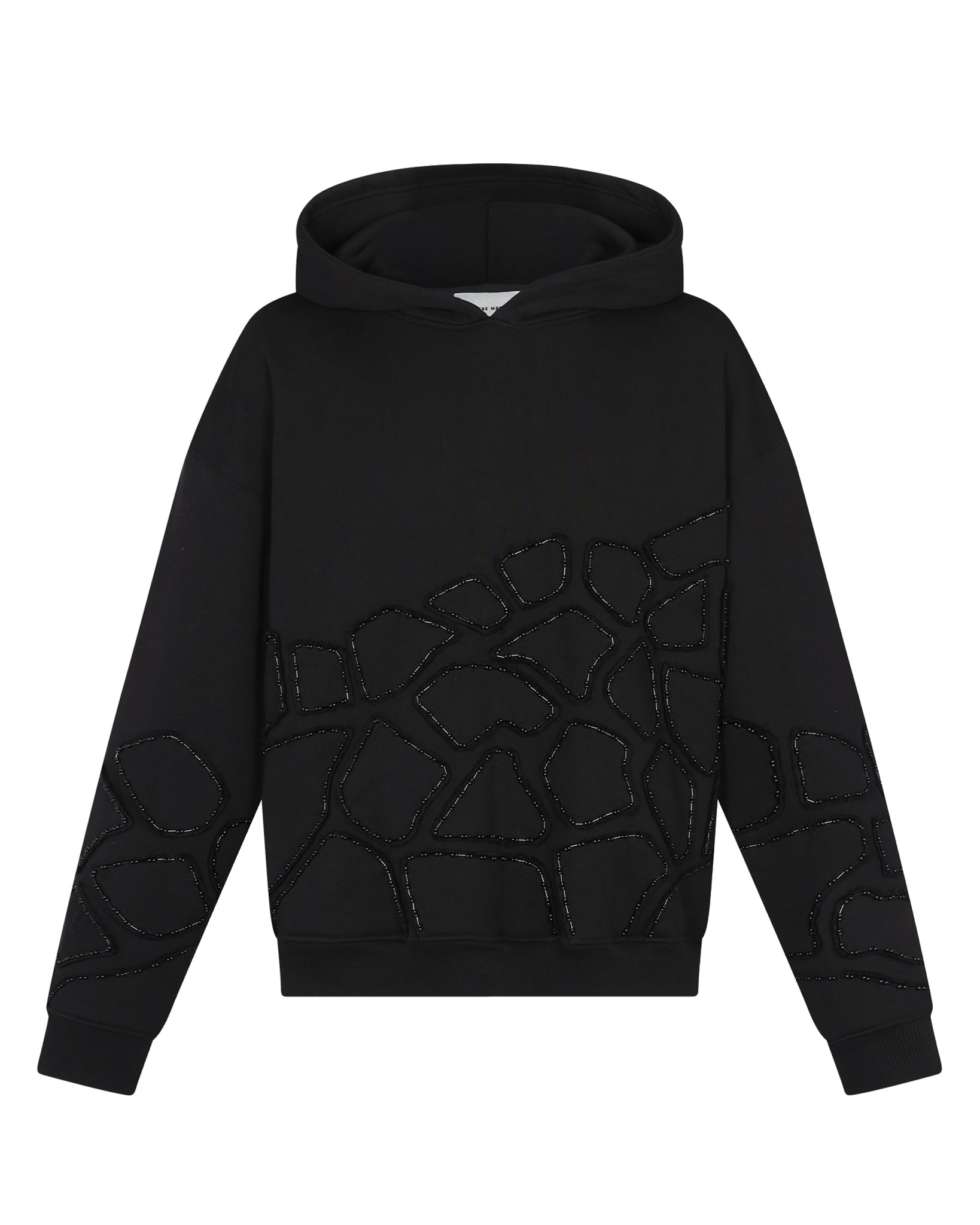 Hand-Beaded Mosaic Hoodie