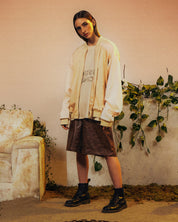 Double Cream Bomber Jacket