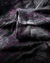 Marbled Cloth Long Sleeve Shirt (Purple / Grey)