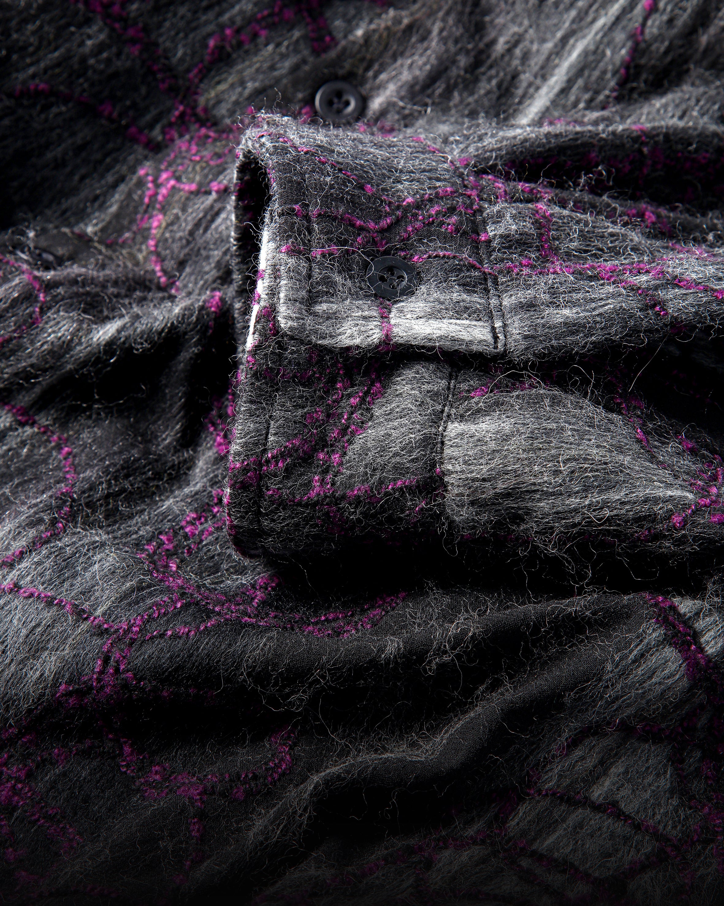 Marbled Cloth Long Sleeve Shirt (Purple / Grey)