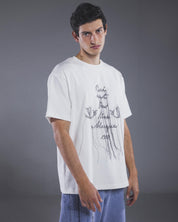 Ceci N'est Pas Une Marque Hand-Embroidered Scribble Tee Shirt (White)