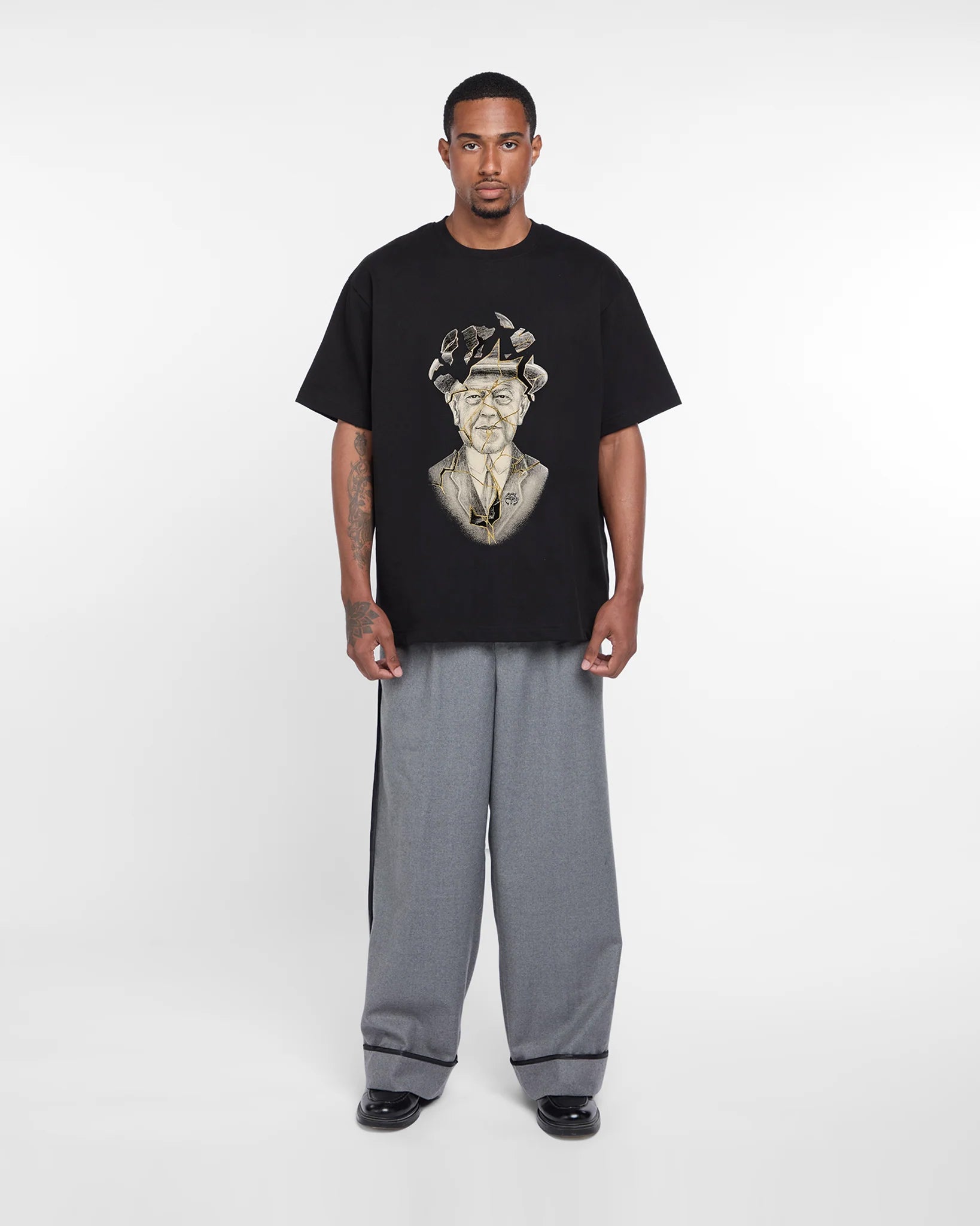 Magritte Foil Tee Shirt (Black)