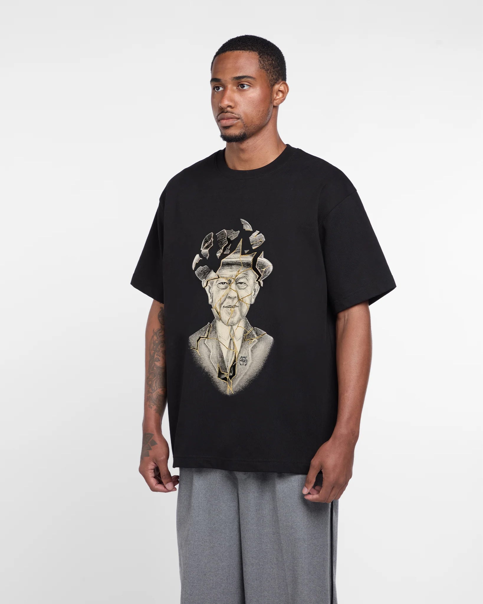 Magritte Foil Tee Shirt (Black)