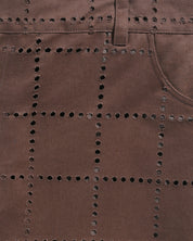 Laser-Cut Dots Bomber Short