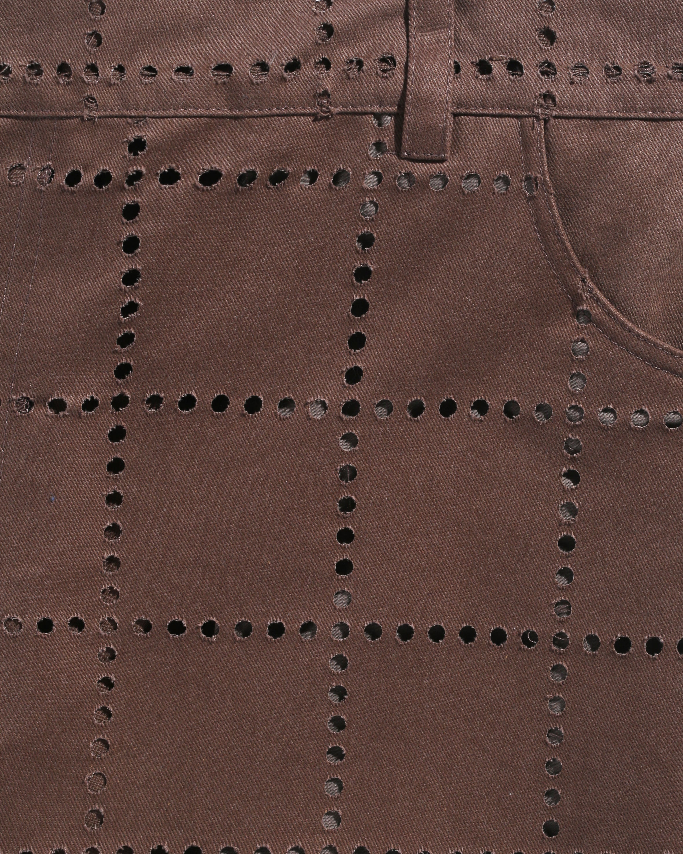Laser-Cut Dots Bomber Short