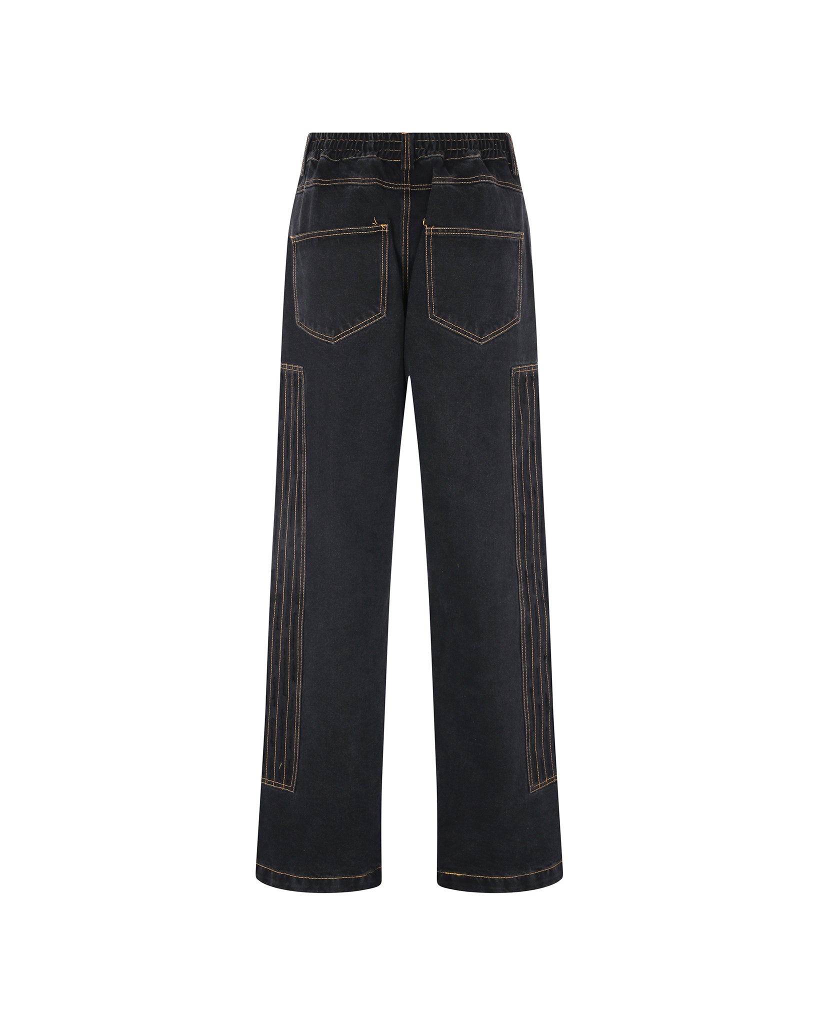 Distressed Patch Carpenter Pants