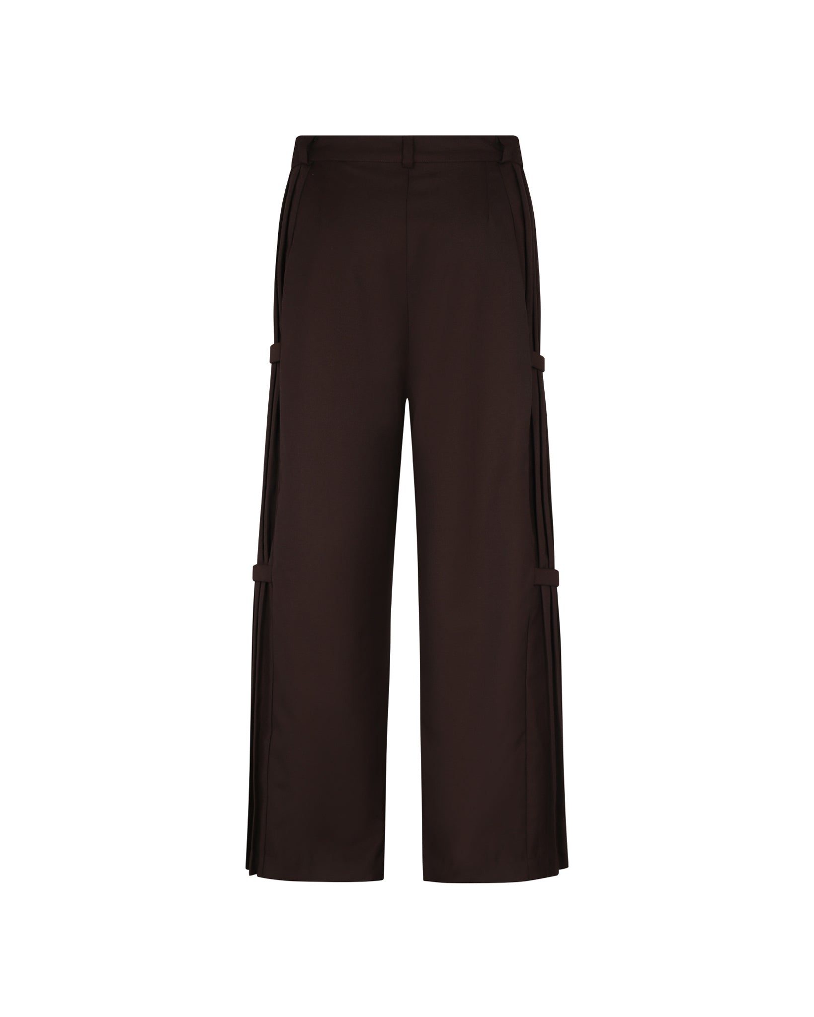 Side-Paneled Trousers (Brown)