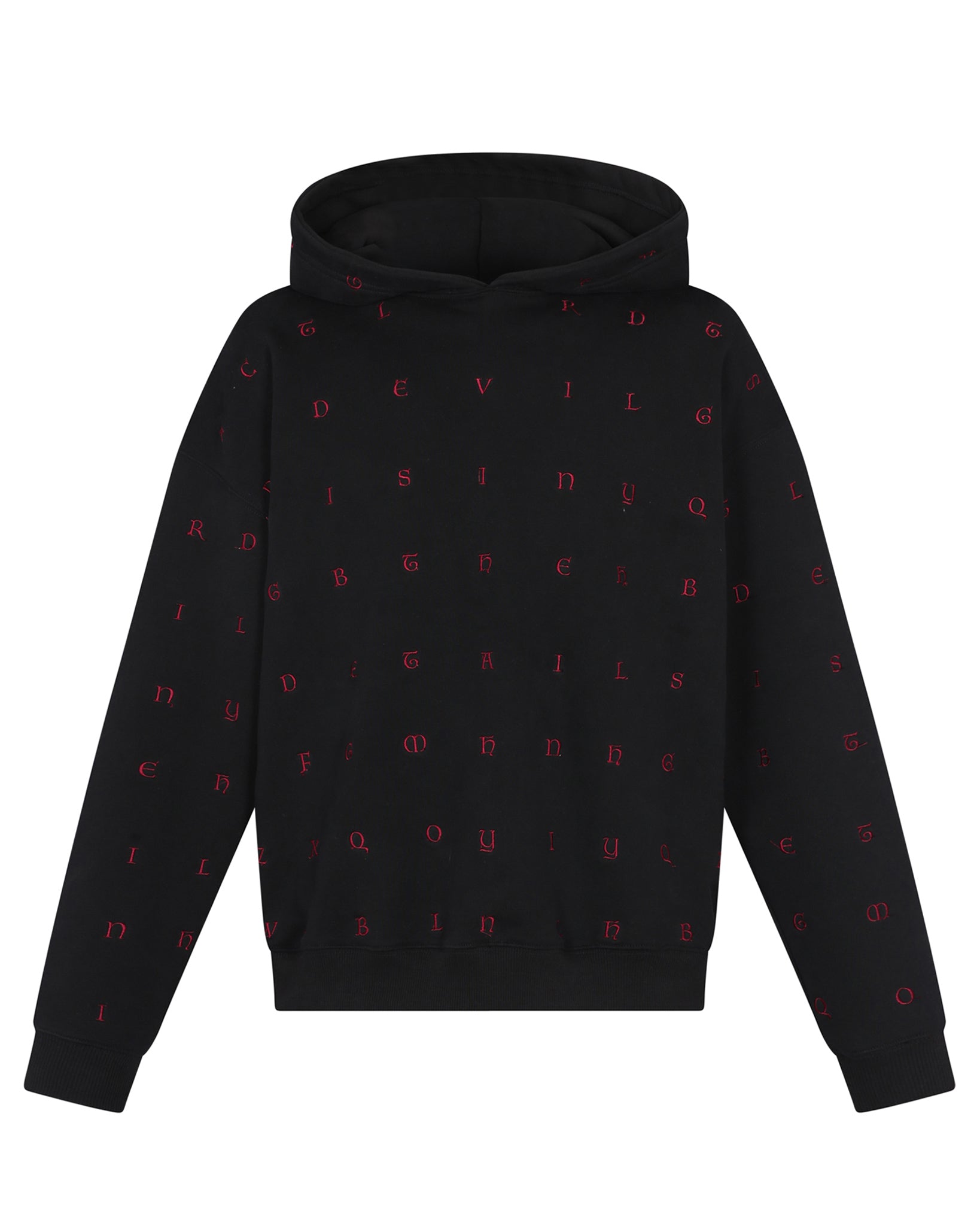 Devil's In The Details Hoodie (Black / Red)