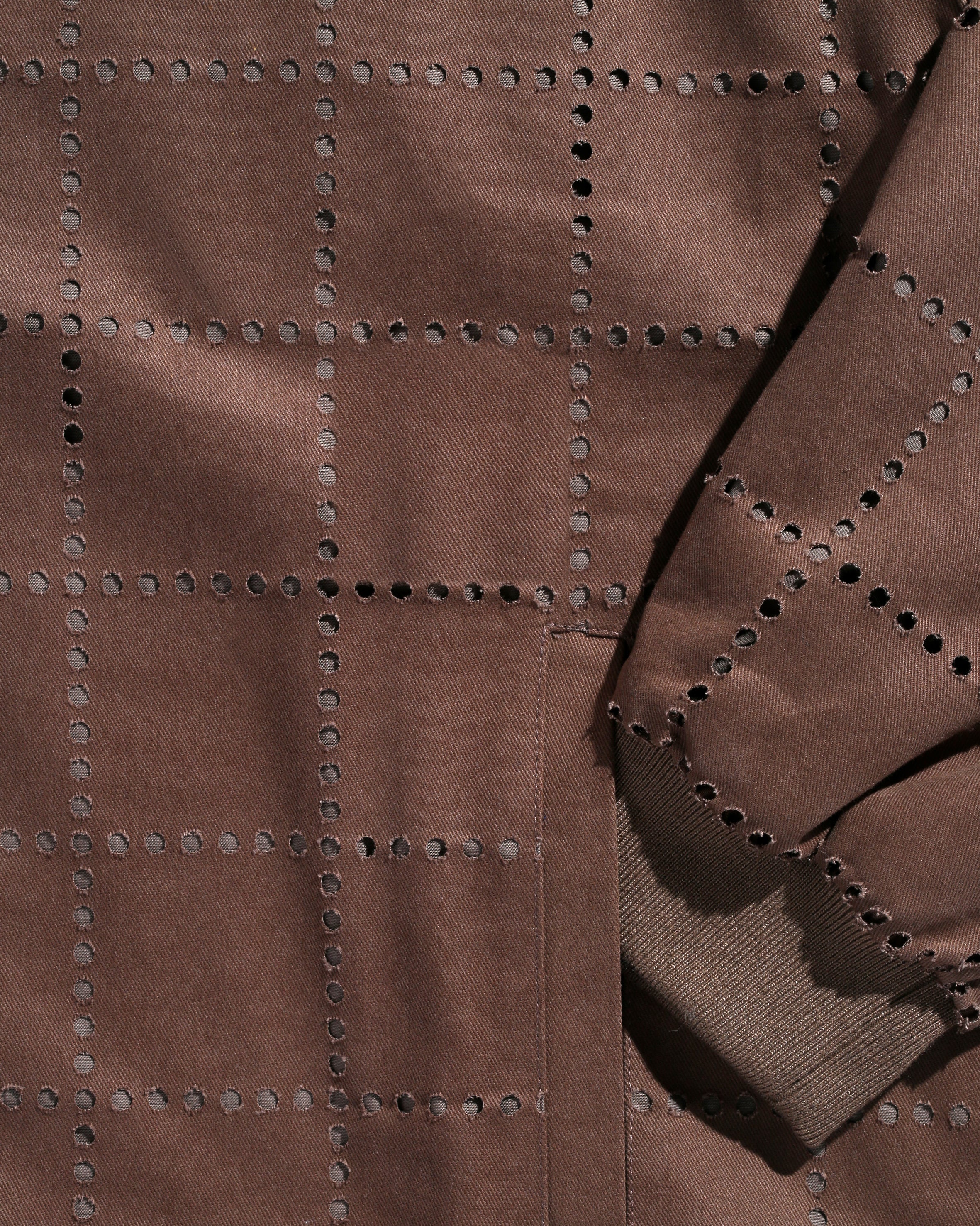 Laser-Cut Dots Bomber Jacket