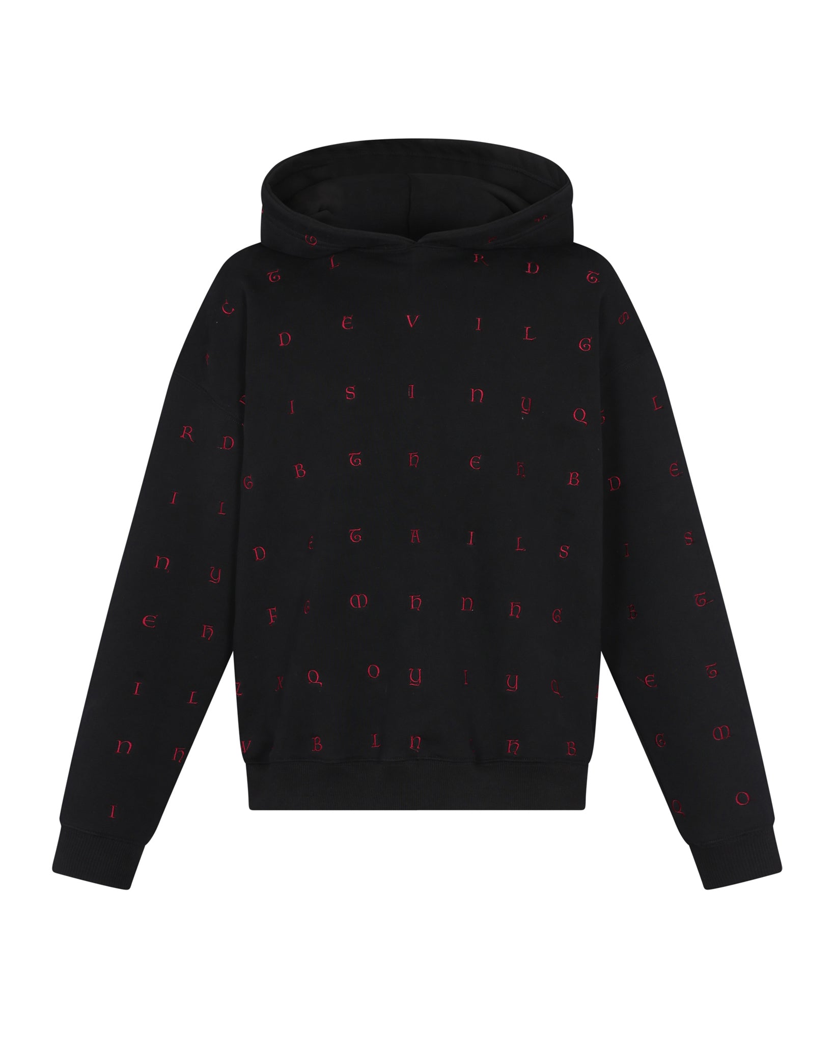 Devil's In The Details Hoodie (Black / Red)