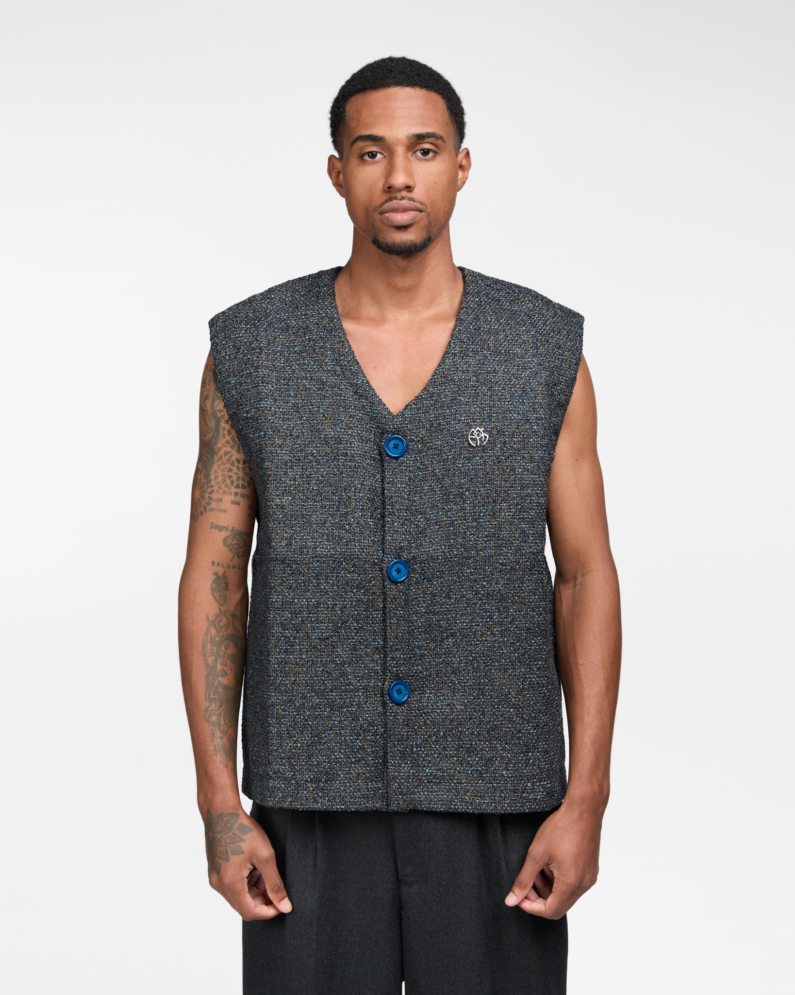 Blended Fabric Vest