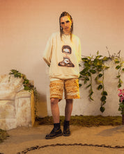 Distressed Rust Baggy Shorts