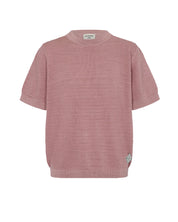 Textured Knitted Tee Shirt (Dusty Pink)