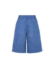 Cut Through Denim Shorts