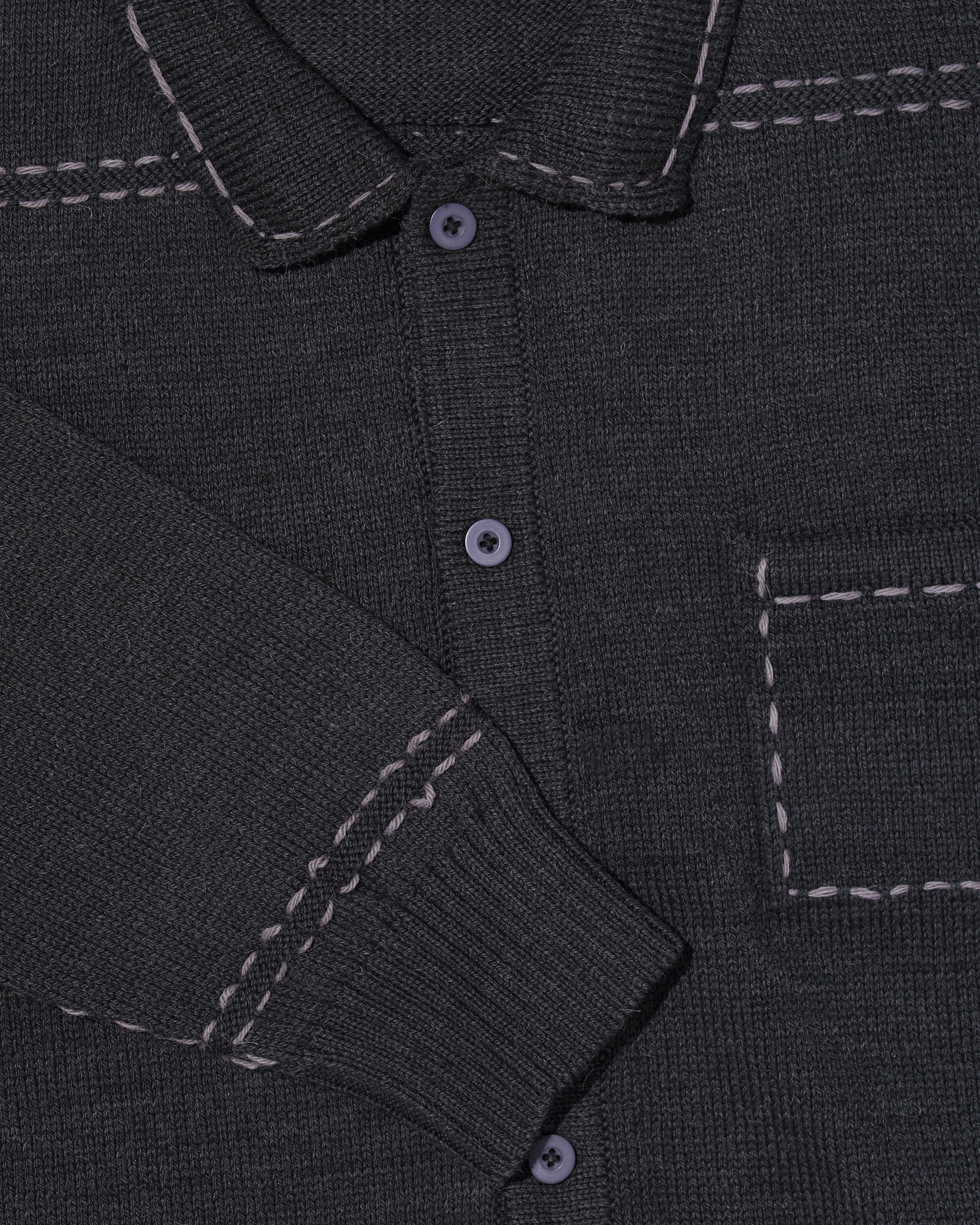 Embroidered Knit Shirt (Black)
