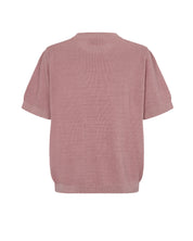Textured Knitted Tee Shirt (Dusty Pink)