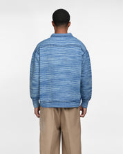 Embroidered Knit Shirt (Light Blue)