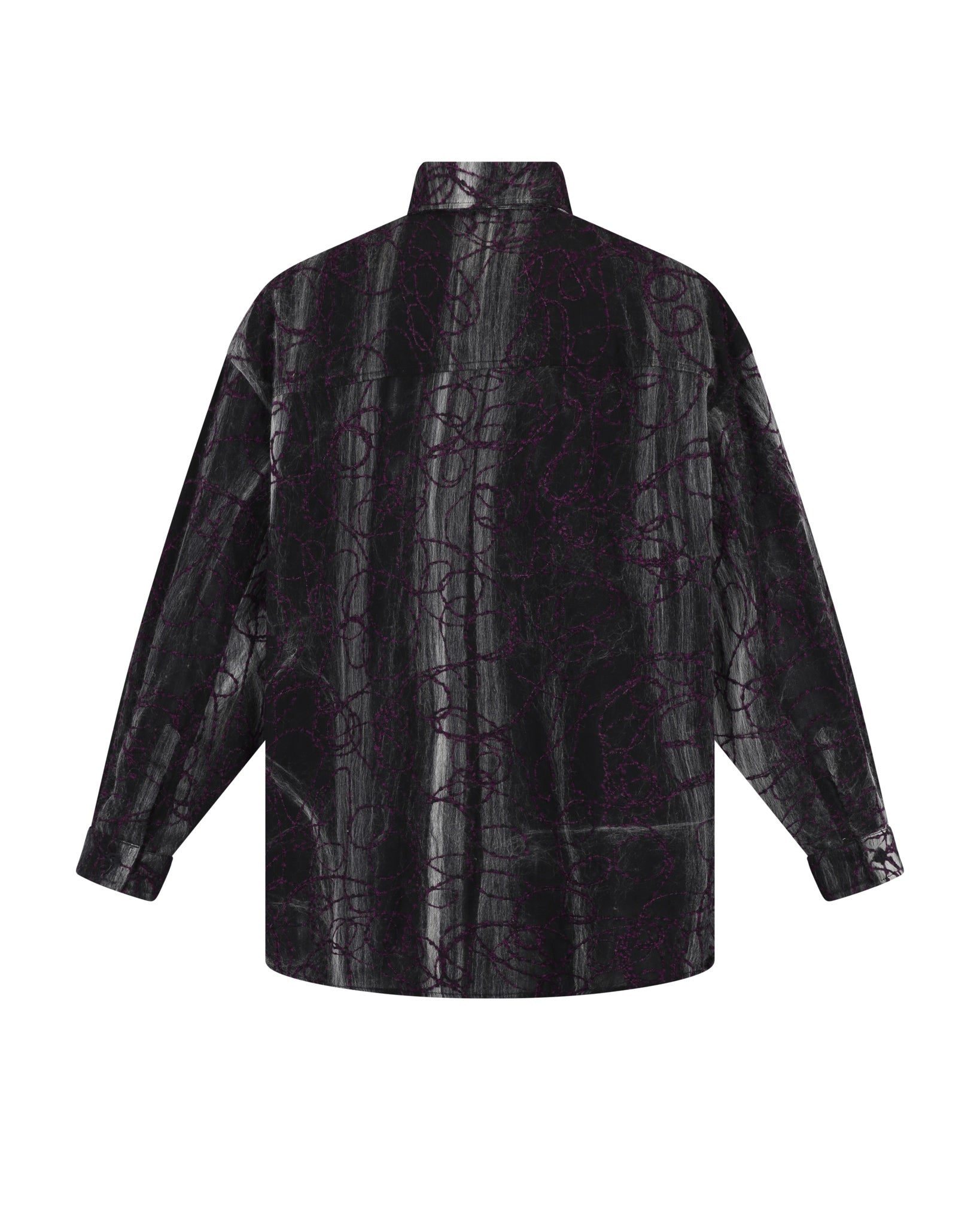 Marbled Cloth Long Sleeve Shirt (Purple / Grey)