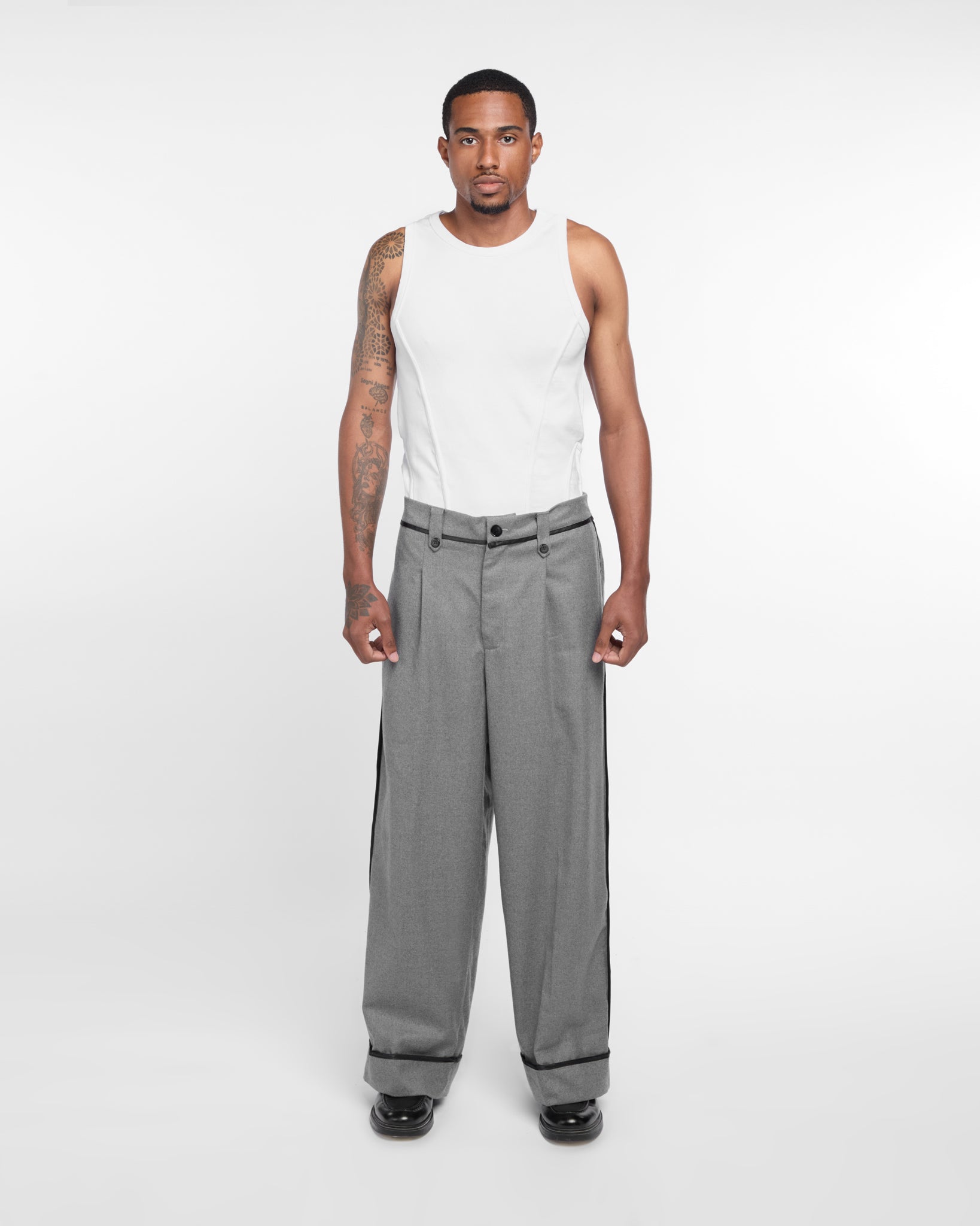 Bias Tailored Trousers (Grey)