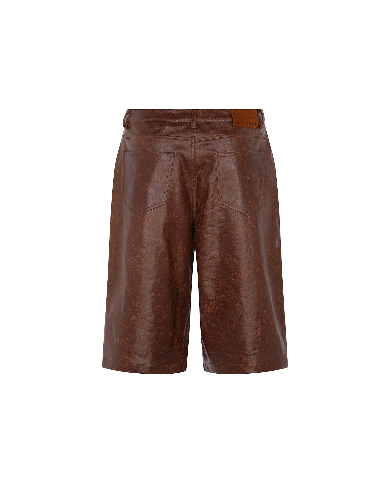 Vegan Leather Baggy Shorts