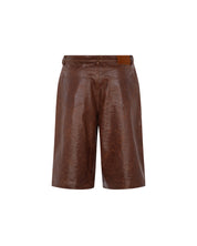 Vegan Leather Baggy Shorts