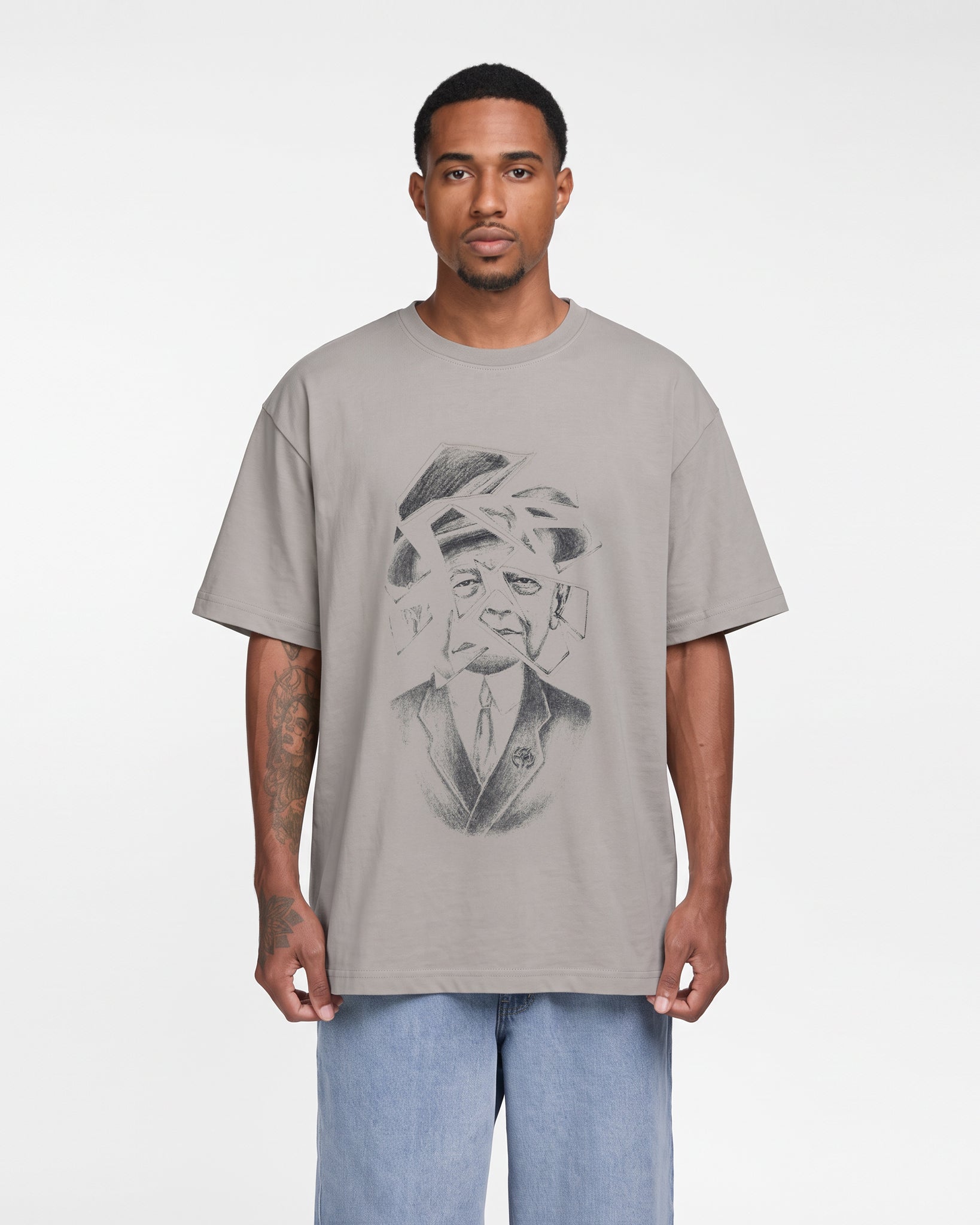 Magritte Tee Shirt (Light Grey)