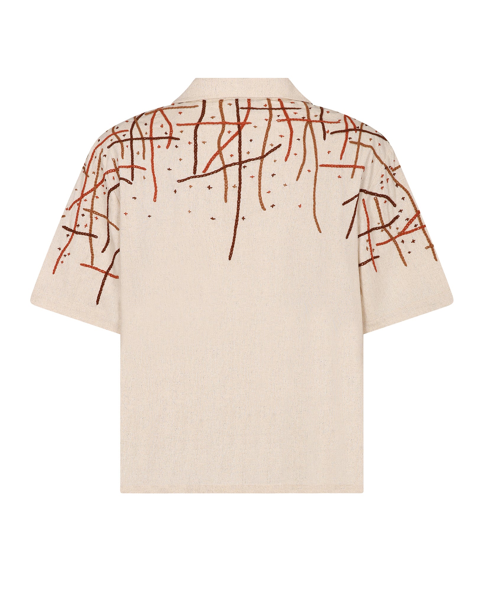 Linen Shirt Rooted Embroidery