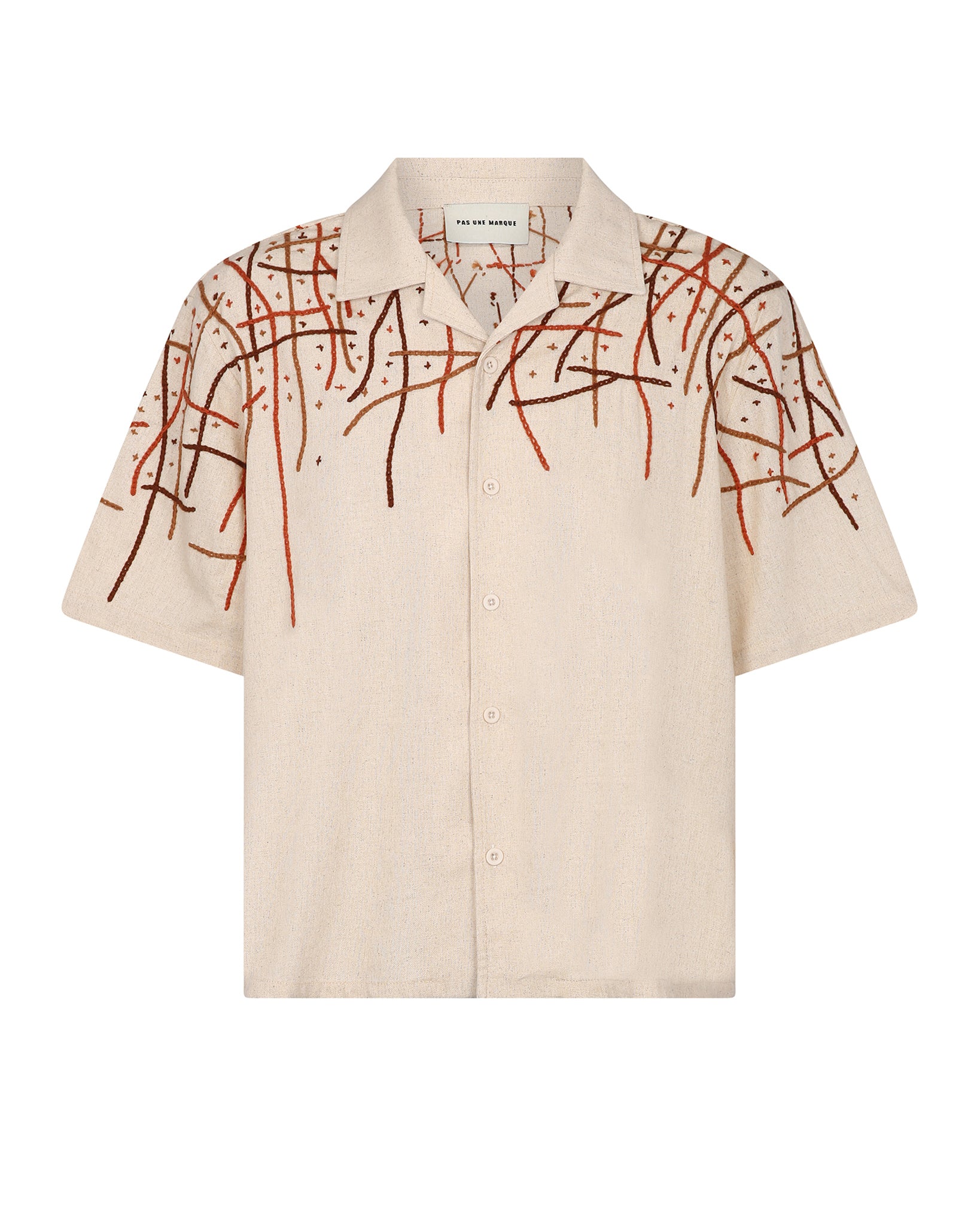 Linen Shirt Rooted Embroidery