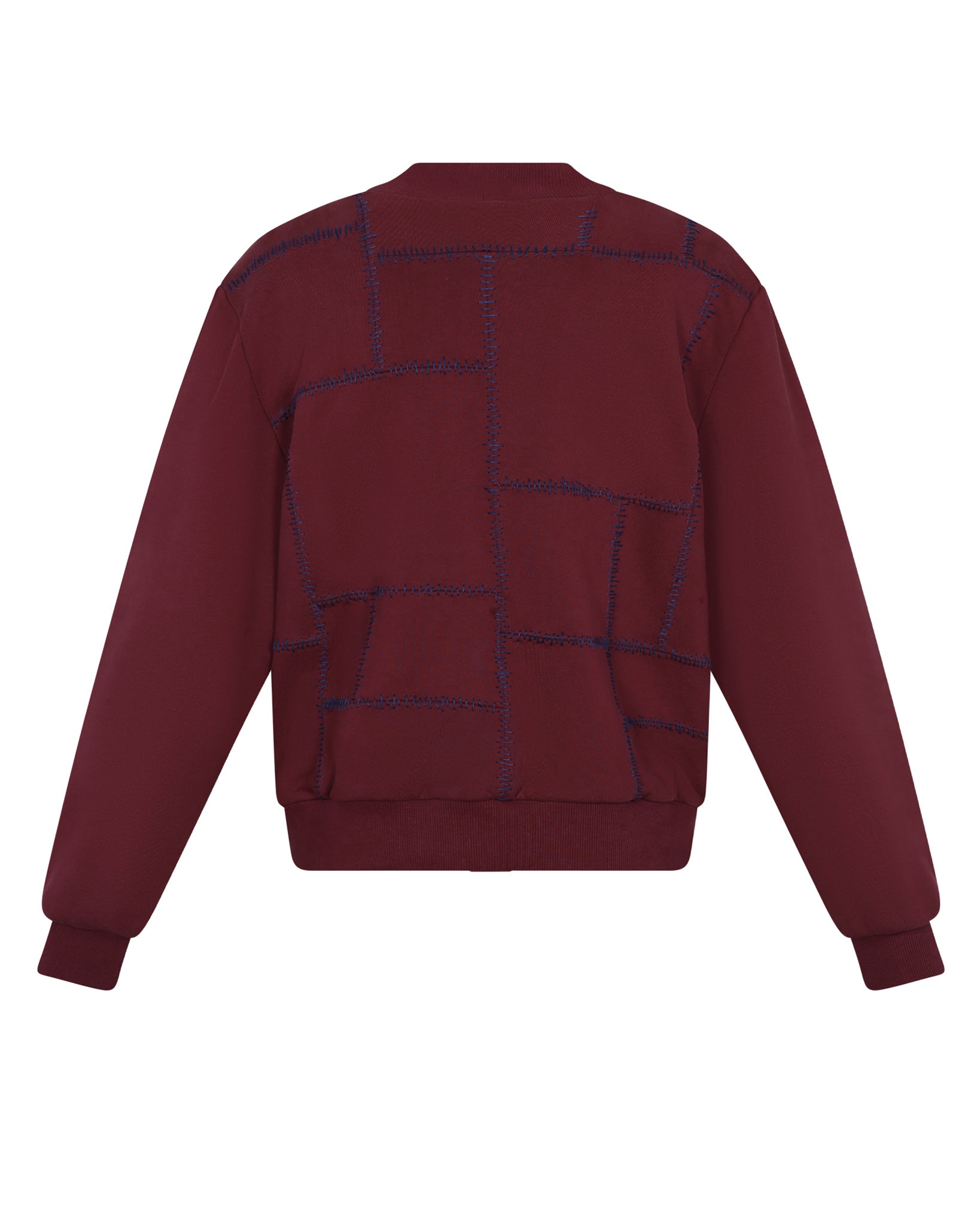 Paneled Cardigan (Burgundy)