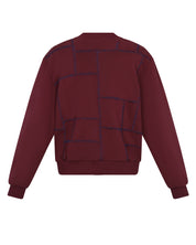 Paneled Cardigan (Burgundy)