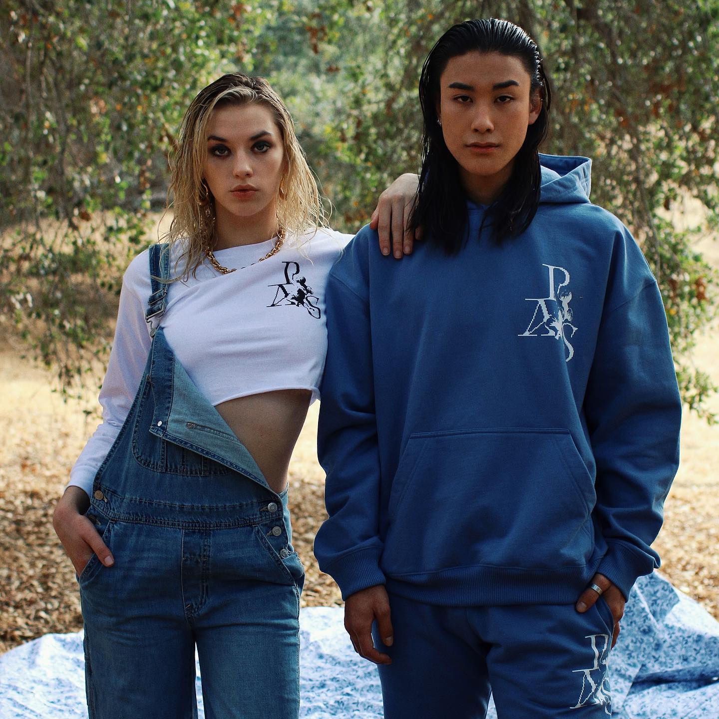 Angel Crewneck L/S Tee Shirt Crop (White)