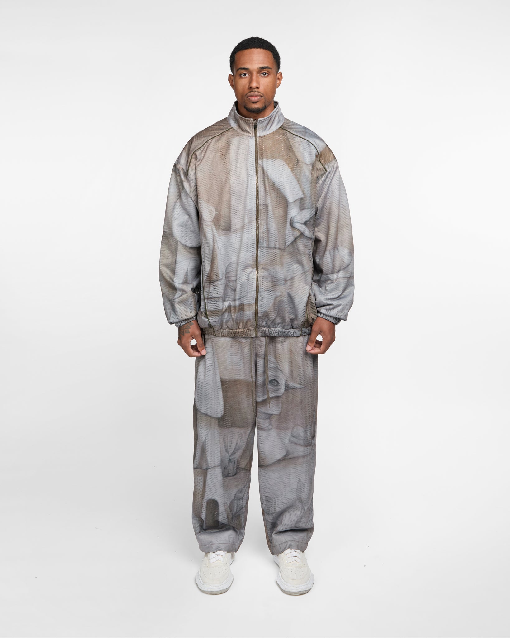 Printed Mesh Tracksuit Jacket