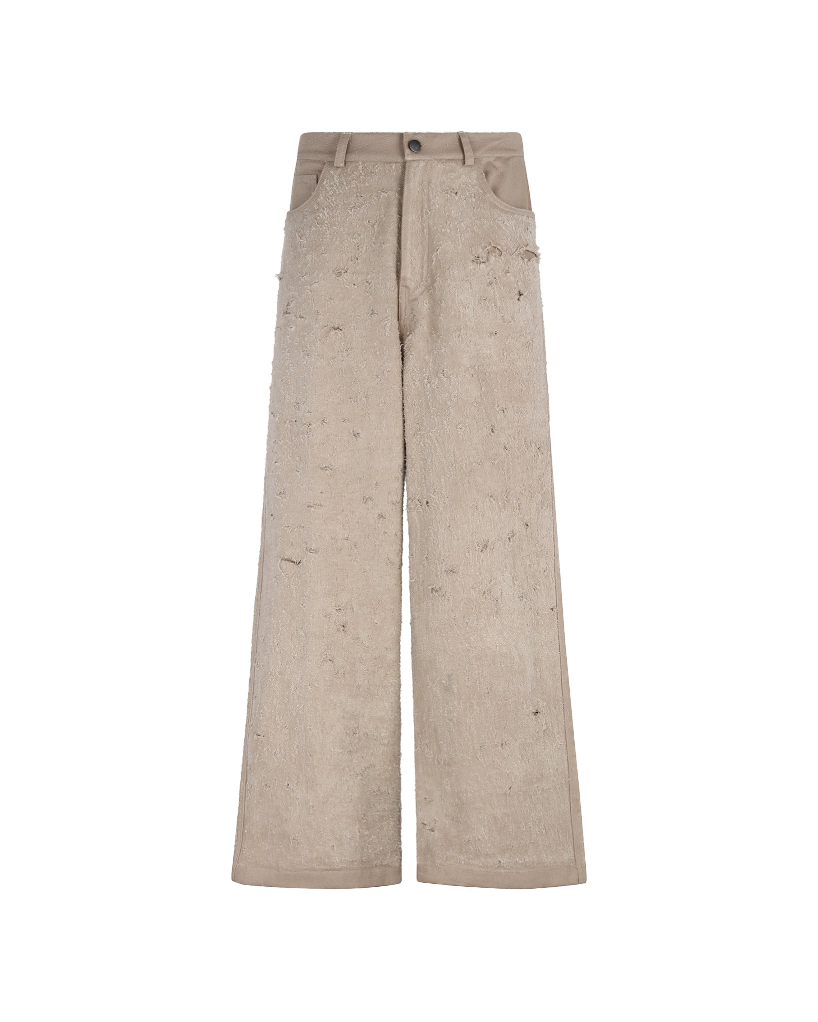 Double-Panelled Distressed Denim