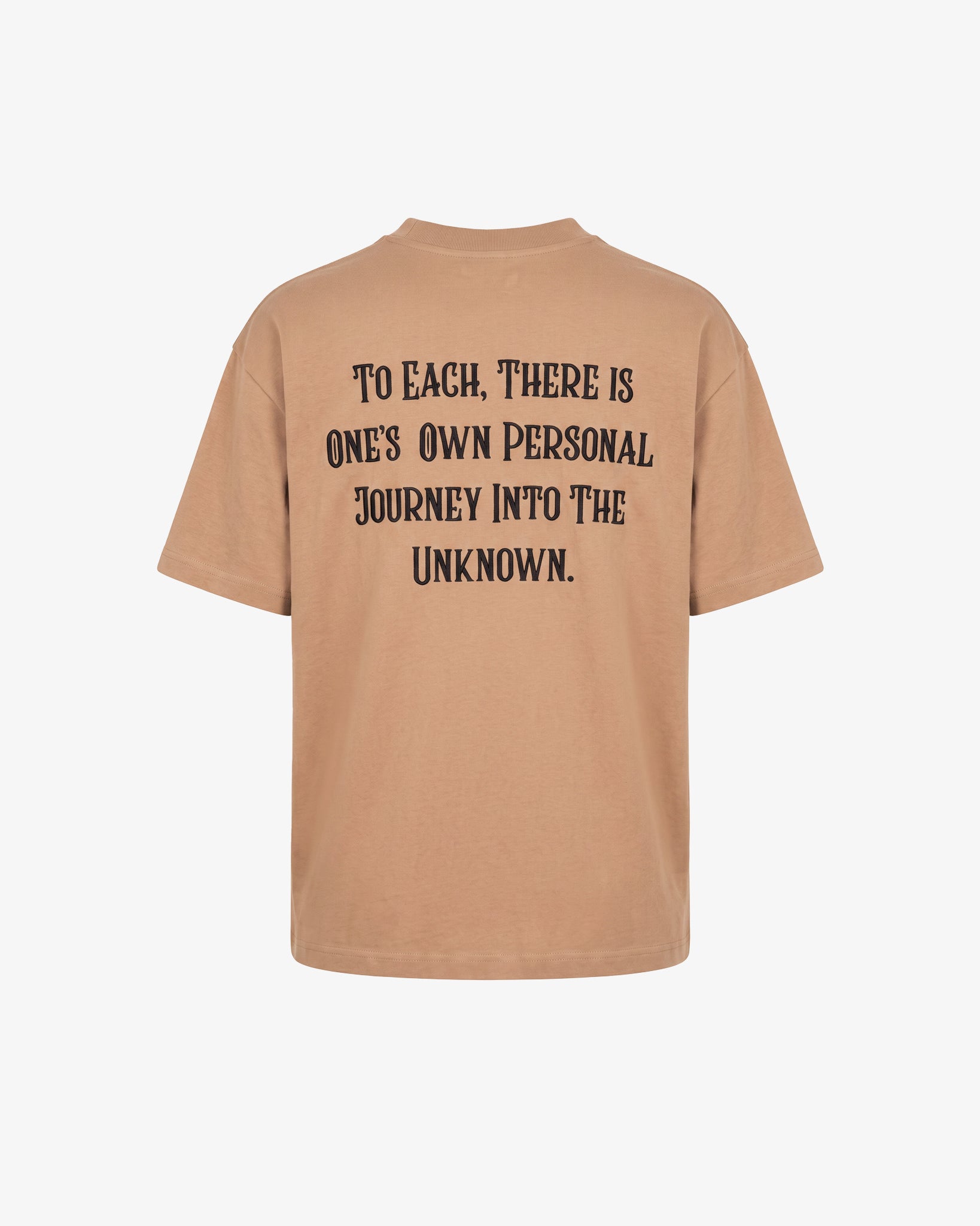 Terra Incognita Embroidered Tee Shirt (Camel)