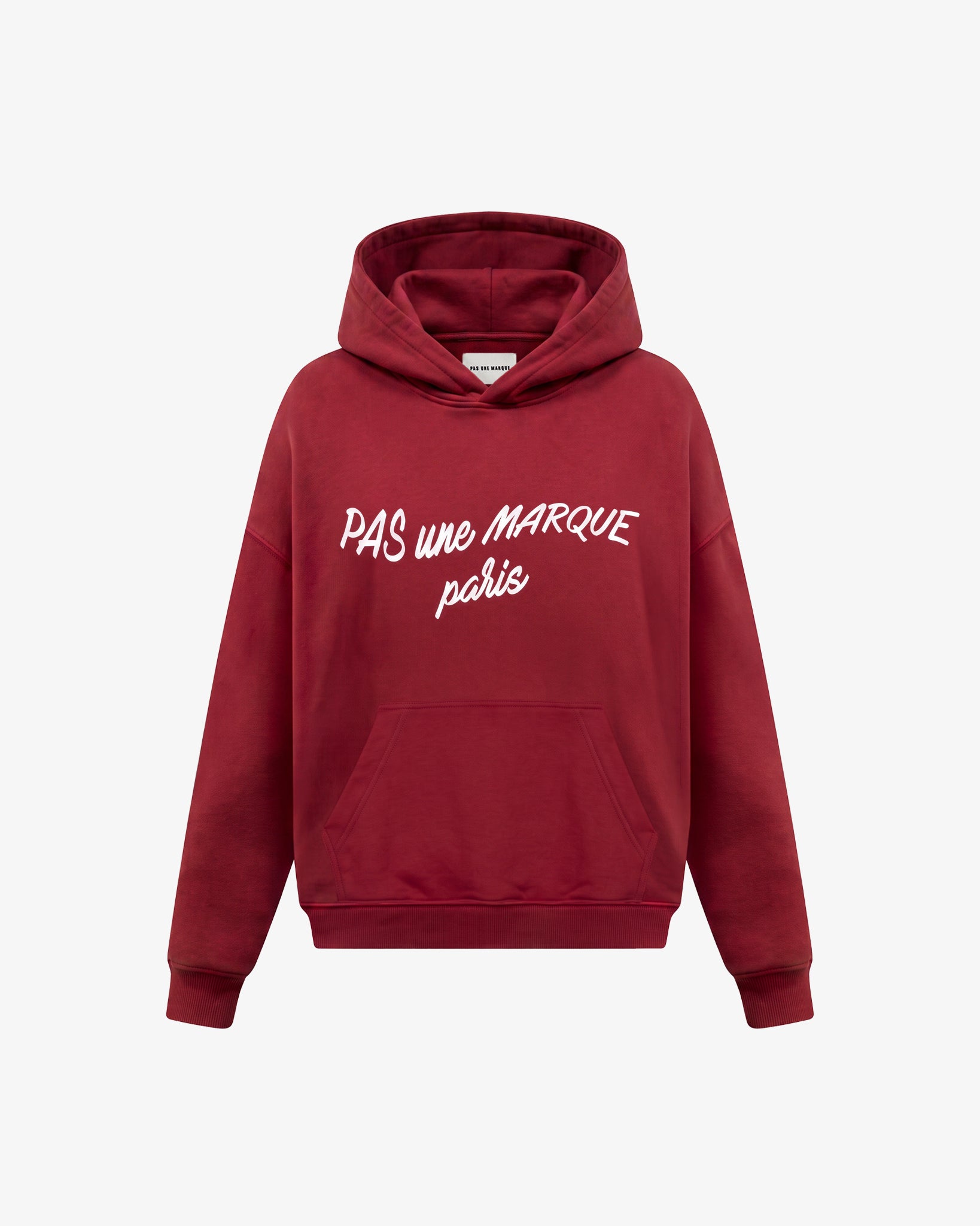 Oversized Hoodie Cursive (Maroon)