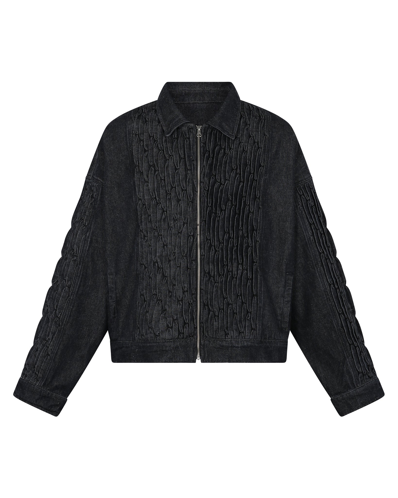 Pintack Denim Jacket
