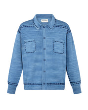 Embroidered Knit Shirt (Light Blue)