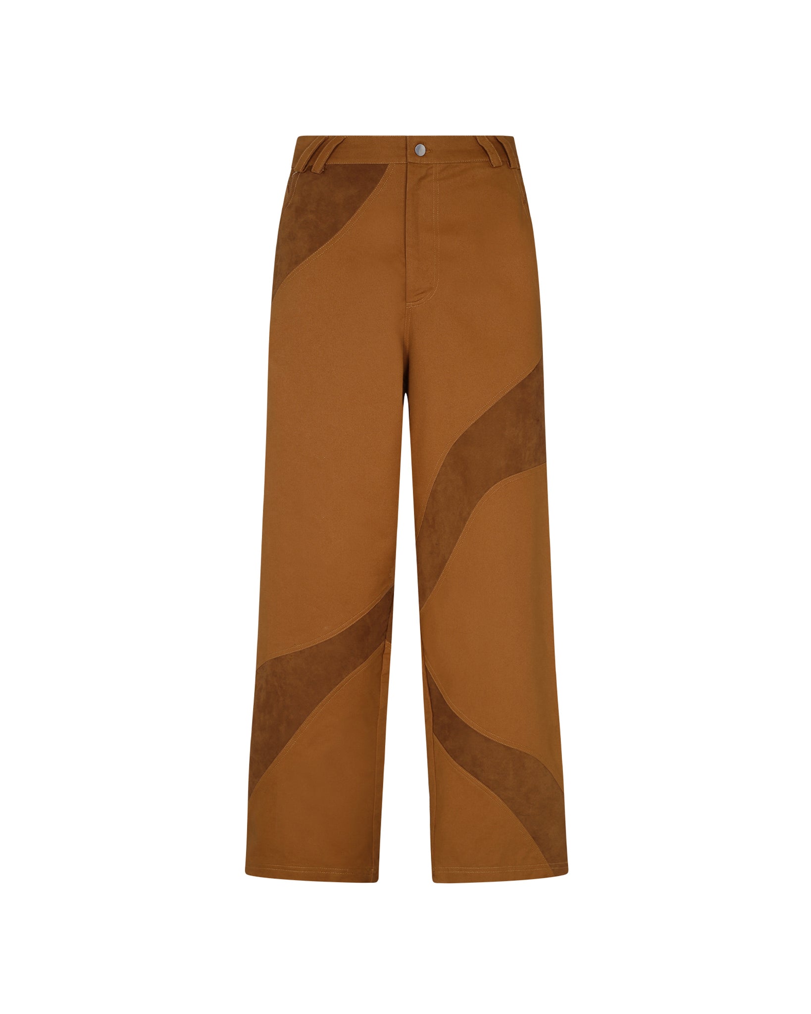Suede Denim Trousers (Camel)