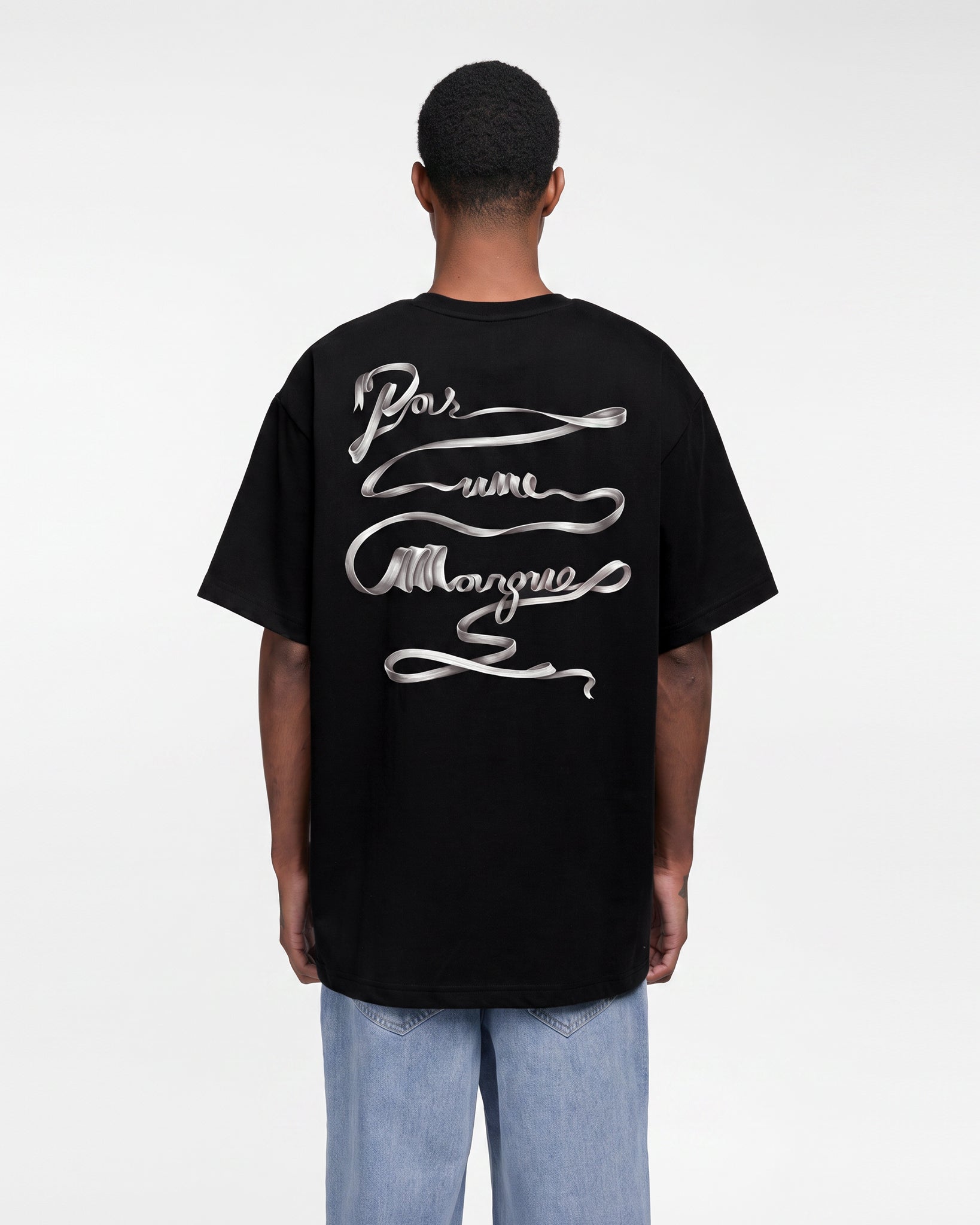 Ribbon Tee Shirt (Black)